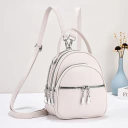 A High-Quality Multi-Functional Small Backpack for Ladies, a New Mini Handbag in Solid Color, with a Casual School Style