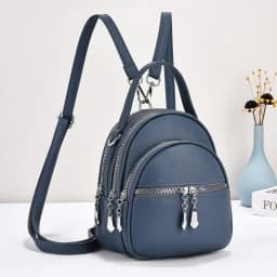 A High-Quality Multi-Functional Small Backpack for Ladies, a New Mini Handbag in Solid Color, with a Casual School Style