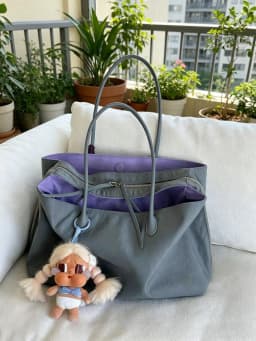 2026 New Spring Summer Women Nylon Tote Bag Multi Compartment Large Capacity Lightweight Color Block Shoulder Handbag For Travel