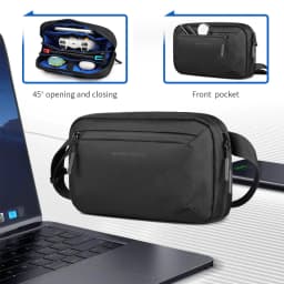 HcanKcan Men's Shoulder Bag Lightweight Crossbody Bag Multiple Pockets Waterproof X-Pac Fabric Travel Bag Portable Storage Bag