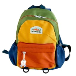 New Color Block Kids Backpack Lightweight Kindergarten School Bag for Boys Girls Travel Outdoor Leisure
