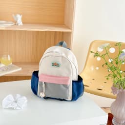 New Color Block Kids Backpack Lightweight Kindergarten School Bag for Boys Girls Travel Outdoor Leisure