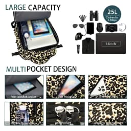 New Leopard Print Backpack with Large Capacity, Lightweight Travel Backpack, High Aesthetic Value, Commuting Computer Bag