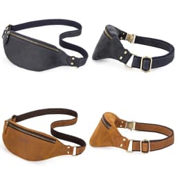 CONTACT'S Genuine Crazy Horse Leather Waist Packs For Men Travel Fanny Pack Single Shoulder Bag for Phone Male Chest Bags 2023