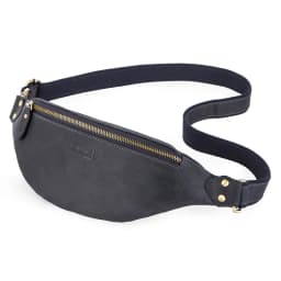 CONTACT'S Genuine Crazy Horse Leather Waist Packs For Men Travel Fanny Pack Single Shoulder Bag for Phone Male Chest Bags 2023