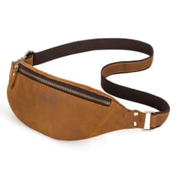 CONTACT'S Genuine Crazy Horse Leather Waist Packs For Men Travel Fanny Pack Single Shoulder Bag for Phone Male Chest Bags 2023