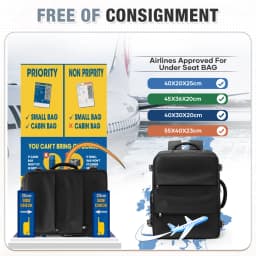 Ryanair 40x30x20 Luggage Cabin Bag, 40x30x20 Bag Men Women 15.6inch Laptop Bag Business Travel Backpack,College School Backapck