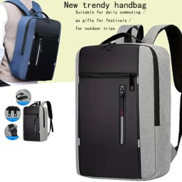 Commuter Waterproof Laptop Backpack Slim Splicing Design Computer Rucksack Lightweight Business Travel Daypack For Men