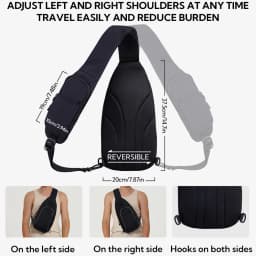 WATERFLY Crossbody Sling Backpack Sling Bag Hiking Travel Crossbody Bag For Women Men Chest Bag Daypack Fashion Shoulder Bag