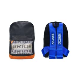 New SPARCO backpack, universal car seatbelt backpack, leather canvas material, motorcycle bag, black laptop backpack