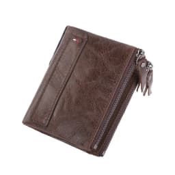 Men Wallets 100% Real Genuine Original Cowskin Leather Short Card Holder Leather Men Purse High Quality Luxury Brand Male Wallet