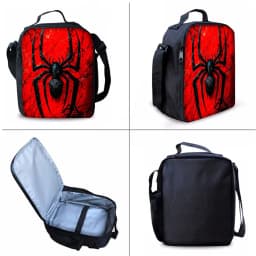 New Spider Pattern Three Piece Set Backpacks for Boy and Girls Best Gifts 2D Flat Cartoon School Backpack for Children
