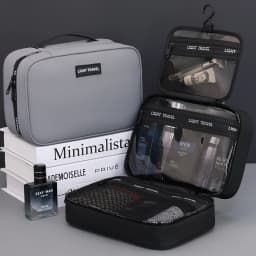 Waterproof Hanging Toiletry Bag Large Capacity Portable Travel Necessaire Case Cosmetic Bag for Men Women Wash Pouch
