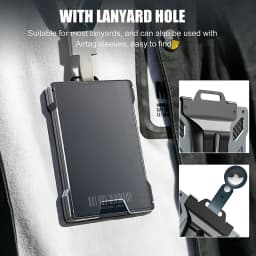 Wallet for Men Slim Aluminum Metal Money Clip with 1 Clear Window ID Badge Holder RFID Blocking Holds Up 15 Cards with Cash Clip