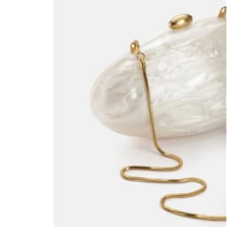 Egg Shell Clutch Bag Acrylic Purse Women Wedding Evening Party Cute Ivory Pearl Color Purse Handbag Summer New 2024