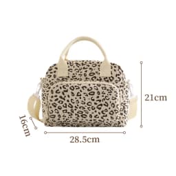 Corduroy Lunch Bag Thermal Insulation Lunch Box Storage Handbag Crossbody Multifunctional Kid School Cooler Bag Picnic FoodPouch