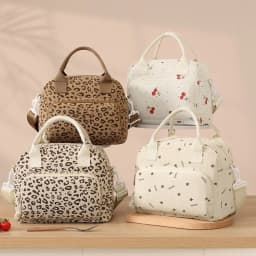 Corduroy Lunch Bag Thermal Insulation Lunch Box Storage Handbag Crossbody Multifunctional Kid School Cooler Bag Picnic FoodPouch
