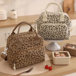 Corduroy Lunch Bag Thermal Insulation Lunch Box Storage Handbag Crossbody Multifunctional Kid School Cooler Bag Picnic FoodPouch