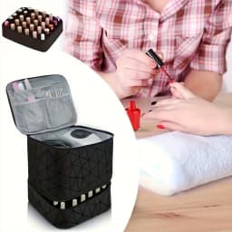Cross-Border Large-Capacity Cosmetic Bag, High-End PVC Portable Women's Bag, Nail Polish Storage Bag, Manicure Tote Bag, Bag