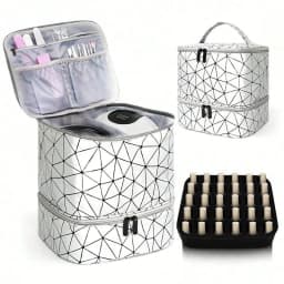 Cross-Border Large-Capacity Cosmetic Bag, High-End PVC Portable Women's Bag, Nail Polish Storage Bag, Manicure Tote Bag, Bag