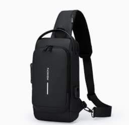 Men Anti Theft Chest Bag Shoulder Bags USB Charging Crossbody Package School Short Trip Messengers Bags Men's Oxford Sling Pack