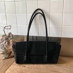 Vintage Suede Shoulder Bag Korean Fashion Simple Crossbody Handle Bag for Women Comfortable and Versatile Texture Storage Bags