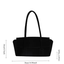 Vintage Suede Shoulder Bag Korean Fashion Simple Crossbody Handle Bag for Women Comfortable and Versatile Texture Storage Bags