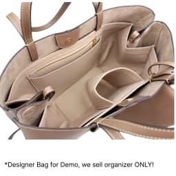 Organizer Insert for Cyme Tote (Large/Mini) – Felt Purse Liner with Zip Pocket & Bottle Holder, Shape Keeper