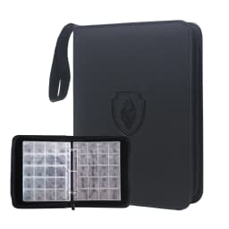 220 Slots Coin Collector Book Zipper PU Coin Storage Album Portable Coin Protector for Collection Display