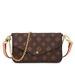 Women Color Block Print Crossbody Bag - 2026 New Minimalist Chain Shoulder Purse for Commuting