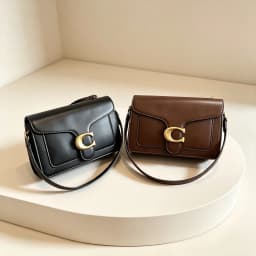 2026 New European Fashionable Solid PU Leather C-Lock Mini Square Underarm Crossbody Bag, Versatile Daily Purse for Women