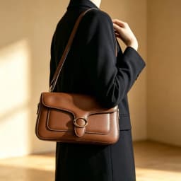 2026 New European Fashionable Solid PU Leather C-Lock Mini Square Underarm Crossbody Bag, Versatile Daily Purse for Women
