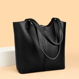 Genuine Brand Soft Leather Shoulder Bag For Women Casual Tote Bag Female Solid Color Purse Simple Design Handbag Commuting Sac
