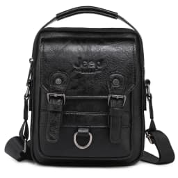 JEEP Brand men bags High quality Leather brown black Business Leisure Shoulder Messnger bags for 7.9 inches iPad male handbags
