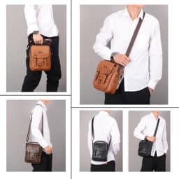 JEEP Brand men bags High quality Leather brown black Business Leisure Shoulder Messnger bags for 7.9 inches iPad male handbags