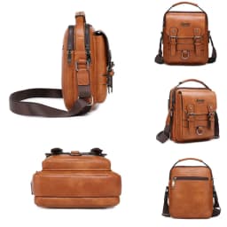 JEEP Brand men bags High quality Leather brown black Business Leisure Shoulder Messnger bags for 7.9 inches iPad male handbags