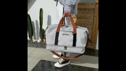 Expandable Travel Duffle Bag for Women, Sports Handbag, Fitness Bag, Large Capacity, One Shoulder Weekend Overnight Bag