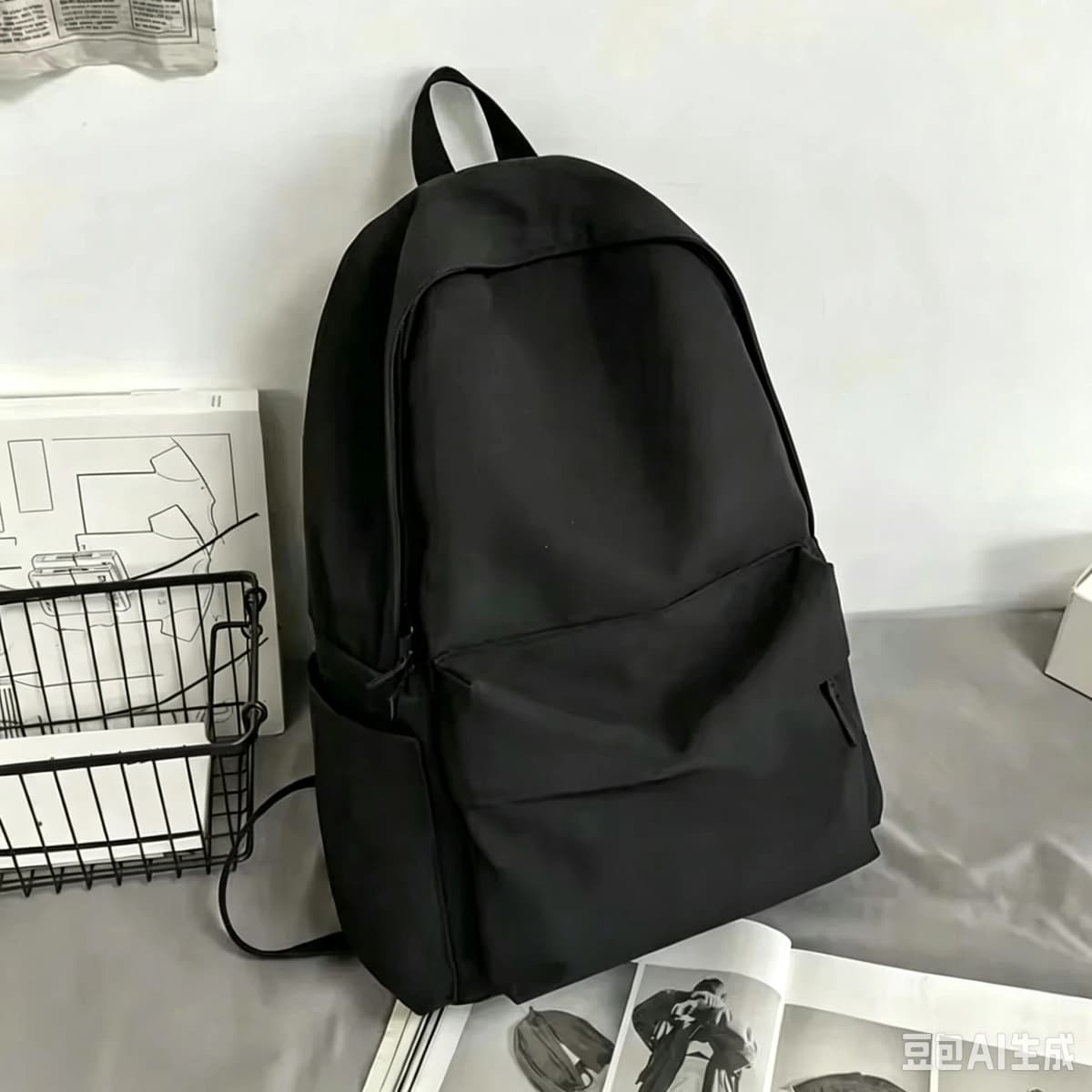 Black Grey White Red Versatile Backpack High Quality Large Capacity Waterproof Travel Bag Washable Nylon Computer Bag Unisex