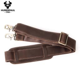 127cm Long Adjustable Genuine Leather Bag Strap for Crossbody Solid Color Messenger Shoulder Bag Strap Replacement Accessorie