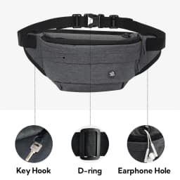 WATERFLY Fanny Pack Waist Bag For Men Women Water Resistant Large Hiking Belt Bags Shoulder Crossbody For Running Walking