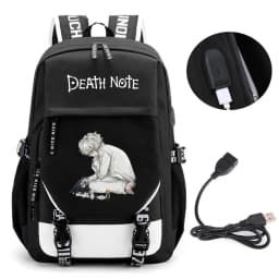 Anime Death Note Backpack School Book Bags Mochila Travel USB Port Bag Laptop Boy Girls Gift