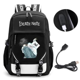 Anime Death Note Backpack School Book Bags Mochila Travel USB Port Bag Laptop Boy Girls Gift