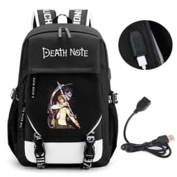 Anime Death Note Backpack School Book Bags Mochila Travel USB Port Bag Laptop Boy Girls Gift