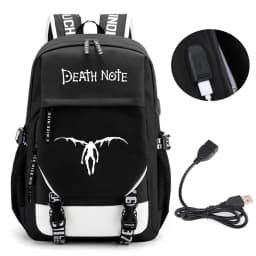 Anime Death Note Backpack School Book Bags Mochila Travel USB Port Bag Laptop Boy Girls Gift