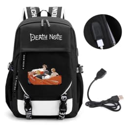Anime Death Note Backpack School Book Bags Mochila Travel USB Port Bag Laptop Boy Girls Gift