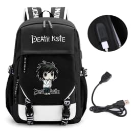 Anime Death Note Backpack School Book Bags Mochila Travel USB Port Bag Laptop Boy Girls Gift