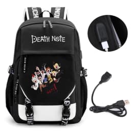 Anime Death Note Backpack School Book Bags Mochila Travel USB Port Bag Laptop Boy Girls Gift