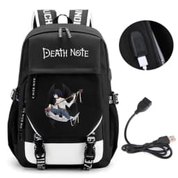 Anime Death Note Backpack School Book Bags Mochila Travel USB Port Bag Laptop Boy Girls Gift
