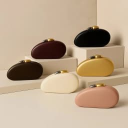Designer Shell Shape Clutch Bag with Metallic Closure Chain Dinner Purse Women Evening Party Leather Shoulder Crossbody Handbags