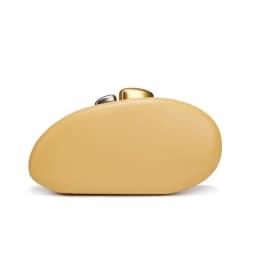 Designer Shell Shape Clutch Bag with Metallic Closure Chain Dinner Purse Women Evening Party Leather Shoulder Crossbody Handbags